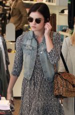 LUCY HALE Out Shopping at Kitson in Beverly Hills 11/14/2015