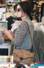 LUCY HALE Out Shopping at Kitson in Beverly Hills 11/14/2015