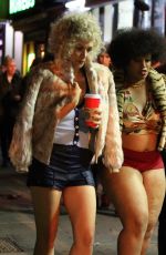 MAGGIE GYLLENHAAL on the Set of The Deuce in New York 11/03/2015