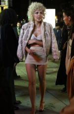 MAGGIE GYLLENHAAL on the Set of The Deuce in New York 11/04/2015