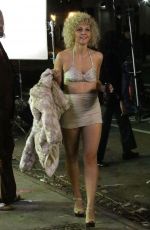 MAGGIE GYLLENHAAL on the Set of The Deuce in New York 11/04/2015