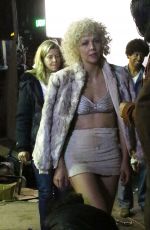 MAGGIE GYLLENHAAL on the Set of The Deuce in New York 11/04/2015