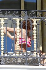 MARTINA STOESSEL in Bikini on a Hotel Balcony in France 10/31/2015