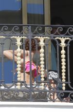 MARTINA STOESSEL in Bikini on a Hotel Balcony in France 10/31/2015