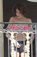 MARTINA STOESSEL in Bikini on a Hotel Balcony in France 10/31/2015