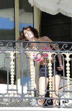 MARTINA STOESSEL in Bikini on a Hotel Balcony in France 10/31/2015