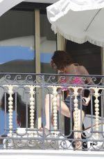 MARTINA STOESSEL in Bikini on a Hotel Balcony in France 10/31/2015