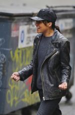 MICHELLE RODRIGUEZ on the Set of Her New Movie in Vancouver 11/16/2015