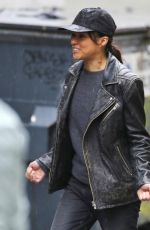 MICHELLE RODRIGUEZ on the Set of Her New Movie in Vancouver 11/16/2015