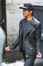 MICHELLE RODRIGUEZ on the Set of Her New Movie in Vancouver 11/16/2015