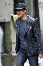 MICHELLE RODRIGUEZ on the Set of Her New Movie in Vancouver 11/16/2015