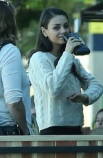 MILA KUNIS Out for Lunch at Cocina Condesa in Studio City 11/12/2015