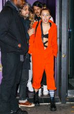 MILEY CYRUS Leaves Up and Down Nightclub in New York 11/28/2015