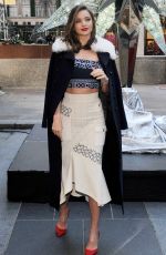 MIRANDA KERR at Swarovski Star Raising for 2015 Rockefeller Center Christmas Tree in New York 11/16/2015