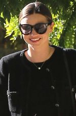 MIRANDA KERR Walks Her Dog Out in Los Angeles 11/21/2015