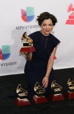 NATALIA LAFOURCADE at 2015 Latin Grammy Awards in Las Vegas 11/18/2015