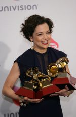 NATALIA LAFOURCADE at 2015 Latin Grammy Awards in Las Vegas 11/18/2015