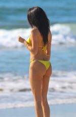 NICOLE WILLIAMS in Bijini on the Set of a Photoshoot at a Beach in Los Angeles 11/13/2015