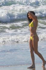 NICOLE WILLIAMS in Bijini on the Set of a Photoshoot at a Beach in Los Angeles 11/13/2015