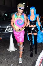 NINA AGDAL at Heidi Klum Halloween Party in New York 10/31/2015
