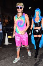 NINA AGDAL at Heidi Klum Halloween Party in New York 10/31/2015