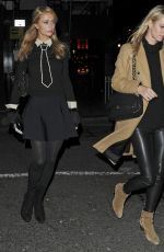 PARIS and NICKY HILTON Arrives at Sexy Fish Restaurant 11/16/2015