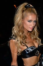 PARIS HILTON Arrives at a Halloween Party at Bootsy Bellows 10/31/2015