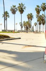 PHOEBE PRICE and ANA BRAGA Rollerblade in Venice Beach 11/20/2015