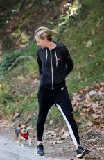 PORTIA DE ROSSI Walks Her Dog in Los Angeles 11/15/2015