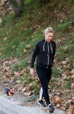 PORTIA DE ROSSI Walks Her Dog in Los Angeles 11/15/2015