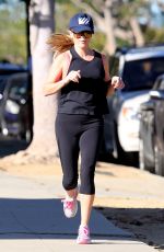 REESE WITHERSPOON Out Jogging in Los Angeles 11/03/2015