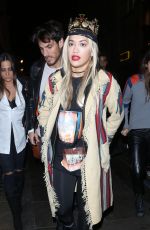RITA ORA Celebrates Her 25th Birthday in London 11/26/2015