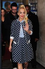 RITA ORA Leaves BBC Radio 1 Studios in London 11/05/2015