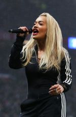 RITA ORA Performs at David Beckham Match for Children in Aid of Unicef 11/14/2015