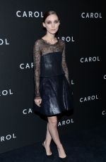 ROONEY MARA at Carol Premiere in New York 11/16/2015
