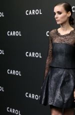 ROONEY MARA at Carol Premiere in New York 11/16/2015
