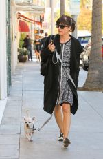 SELMA BLAIR Walks Her Hog Ducky Out in Beverly Hills 11/11/2015
