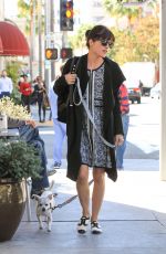 SELMA BLAIR Walks Her Hog Ducky Out in Beverly Hills 11/11/2015