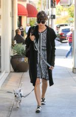 SELMA BLAIR Walks Her Hog Ducky Out in Beverly Hills 11/11/2015