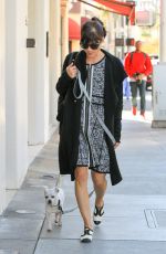 SELMA BLAIR Walks Her Hog Ducky Out in Beverly Hills 11/11/2015