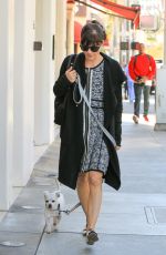 SELMA BLAIR Walks Her Hog Ducky Out in Beverly Hills 11/11/2015