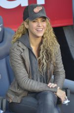 SHAKIRA at FC Barcelona Match at Camp Nou 11/28/2015