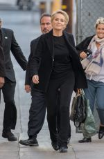 SHARON STONE Arrives at Jimmy Kimmel Live in Los Angeles 11/03/2015