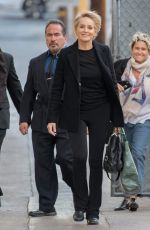 SHARON STONE Arrives at Jimmy Kimmel Live in Los Angeles 11/03/2015