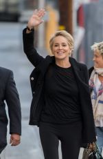 SHARON STONE Arrives at Jimmy Kimmel Live in Los Angeles 11/03/2015
