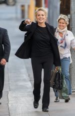 SHARON STONE Arrives at Jimmy Kimmel Live in Los Angeles 11/03/2015