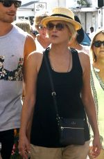 SHARON STONE at Her Hotel with Friends Having Lunch in Miami 11/08/2015