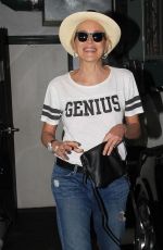 SHARON STONE Leaves a Nails Salon in Beverly Hills 10/31/2012