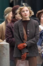 SIENNA MILLER on the Set of Live by Night Movie in Boston 11/23/2015