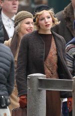 SIENNA MILLER on the Set of Live by Night Movie in Boston 11/23/2015